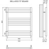 Полотенцесушитель водяной LEMARK BELLARIO LM68607BL П7 500x600 черный