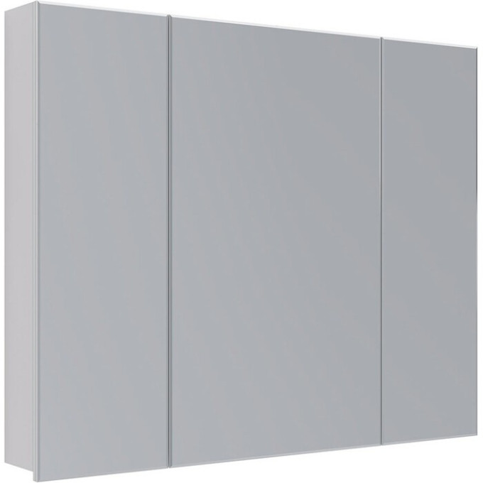 Шкаф зеркальный LEMARK UNIVERSAL 100х80 см 3-х дверный, цвет корпуса белый глянец LM100ZS-U