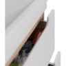 Тумба LEMARK OLIVIA 125 см под 2 раковины, подвесная, 4 ящика, корпус Дуб кантри, фасад белый глянец LM08OL125T